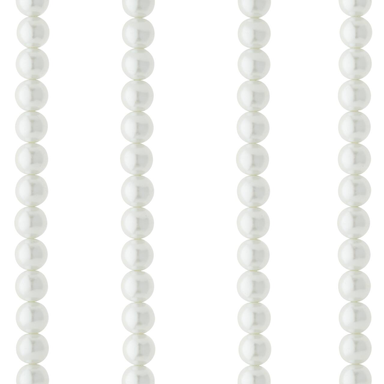 9 Packs: 72 ct. (648 total) Glass White Pearl Round Beads, 10mm by Bead Landing™